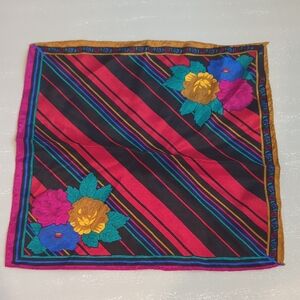 Liz Claiborne Vintage Scarf Floral‎ Square 11x11